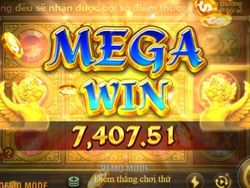 Hình ảnh game Bắn Cá Thần Tài với biểu tượng thần tài và vàng bạc.